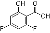structure of CAS# 189283-54-3, 2,4-Difluoro-6-hydroxybenzoic acid;4,6-Difluorosalicylic acid