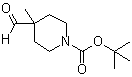 tert-Butyl 4-formyl-4-methylpiperidine-1-carboxylate molecular structure (CAS 189442-92-0)