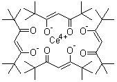 四(2,2,6,6-四甲基-3,5-庚二酮)铈分子结构 (CAS 18960-54-8)