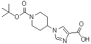 4-(4-Carboxy-1H-imidazol-1-yl)-1-piperidinecarboxylic acid 1-(1,1-dimethylethyl) ester molecular structure (CAS 189695-69-0)