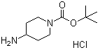 4-氨基哌啶-1-羧酸叔丁酯盐酸盐分子结构 (CAS 189819-75-8)