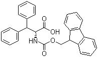 结构式 CAS# 189937-46-0, Fmoc-D-3,3-二苯基丙氨酸; N-芴甲氧羰基-D-3,3-二苯基丙氨酸