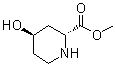 反式-4-羟基-2-哌啶羧酸甲酯分子结构 (CAS 189952-45-2)