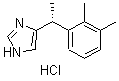 结构式 CAS# 190000-46-5, 4-[(1R)-1-(2,3-二甲基苯基)乙基]-1H-咪唑单盐酸盐