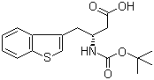N-叔丁氧羰基-(R)-3-氨基-4-(3-苯并噻吩基)丁酸分子结构 (CAS 190190-48-8)