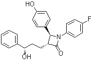(3R,4S)-1-(4-Fluorophenyl)-3-[(3S)-3-phenyl-3-hydroxypropyl]-4-(4-hydroxyphenyl)-2-azetidinone molecular structure (CAS 190595-66-5)