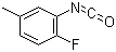 2-Fluoro-5-methylphenyl isocyanate molecular structure (CAS 190774-50-6)