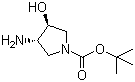 structure of CAS# 190792-74-6, (3S,4S)-N-Boc-3-amino-4-hydroxypyrrolidine;(3S,4S)-tert-Butyl 3-amino-4-hydroxypyrrolidine-1-carboxylate; (3S,4S)-3-Amino-4-hydroxypyrrolidine-1-carboxylic acid tert-butyl ester