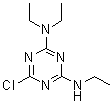 structure of CAS# 1912-26-1, Triethazine;2-Chloro-4-ethylamino-6-diethylamino-s-triazine; 2-Ethylamino-4-diethylamino-6-chlorotriazine; G 27901; Gesafloc; NC 1667; NSC 13908; Trietazine
