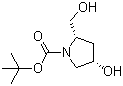 tert-Butyl (2S,4S)-4-hydroxy-2-(hydroxymethyl)pyrrolidine-1-carboxylate molecular structure (CAS 191280-88-3)