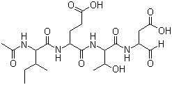 structure of CAS# 191338-86-0, Acetyl-isoleucyl-glutamyl-threonyl-aspartal;Ac-Ile-Glu-Thr-Asp-CHO
