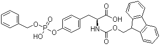 结构式 CAS# 191348-16-0, N-Fmoc-O-苄基-L-磷酸酪氨酸; N-芴甲氧羰基-O-苄基-L-磷酸酪氨酸