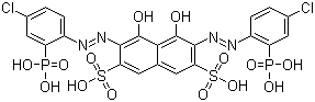 Chlorophosphonazo III molecular structure (CAS 1914-99-4)