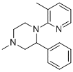 structure of CAS# 191546-94-8, 4-Methyl-1-(3-methylpyridin-2-yl)-2-phenylpiperazine