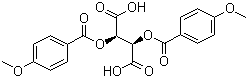 结构式 CAS# 191605-10-4, D-(+)-二对甲氧基苯甲酰酒石酸