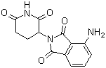 structure of CAS# 19171-19-8, Pomalidomide;3-Amino-N-(2,6-dioxo-3-piperidyl)phthalimide; 4-Amino-2-(2,6-dioxo-3-piperidyl)isoindoline-1,3-dione
