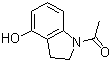 1-(2,3-二氢-4-羟基-1H-吲哚-1-基)乙酮分子结构 (CAS 192061-82-8)
