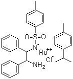 [N-[(1S,2S)-2-(Amino-kN)-1,2-diphenylethyl]-4-methylbenzenesulfonamidato-kN]chloro[(1,2,3,4,5,6-n)-1-methyl-4-(1-methylethyl)benzene]ruthenium molecular structure (CAS 192139-90-5)