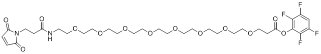 Mal-amido-PEG8-TFP ester molecular structure (CAS 1924596-31-5)
