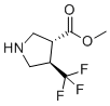 甲基(3R,4R)-4-(三氟甲基)吡咯烷-3-羧酸酯分子结构 (CAS 1932256-72-8)