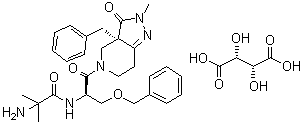 Capromorelin tartrate molecular structure (CAS 193273-69-7)