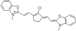 2-[2-[2-Chloro-3-[2-(3-methyl-3H-benzthiazol-2-ylidene)ethylidene]-1-cyclopenten-1-yl]ethenyl]-3-methylbenzthiazolium molecular structure (CAS 193687-61-5)