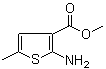 结构式 CAS# 19369-53-0, 2-氨基-5-甲基噻吩-3-羧酸甲酯