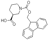 (S)-1,3-Piperidinedicarboxylic acid 1-(9H-fluoren-9-ylmethyl) ester molecular structure (CAS 193693-68-4)
