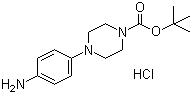 4-(4-Aminophenyl)-1-piperazinecarboxylic acid 1,1-dimethylethyl ester monohydrochloride molecular structure (CAS 193902-64-6)