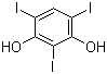 2,4,6-三碘间苯二酚分子结构 (CAS 19403-92-0)