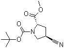 (2S,4R)-4-Cyano-1,2-pyrrolidinedicarboxylic acid 1-(tert-butyl) 2-methyl ester molecular structure (CAS 194163-91-2)