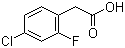 结构式 CAS# 194240-75-0, 4-氯-2-氟苯乙酸
