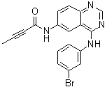 N-[4-[(3-溴苯基)氨基]-6-喹唑啉基]-2-丁炔酰胺分子结构 (CAS 194423-06-8)