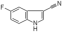 结构式 CAS# 194490-15-8, 5-氟-1H-吲哚-3-甲腈