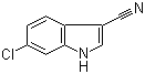 结构式 CAS# 194490-17-0, 6-氯-3-氰基吲哚