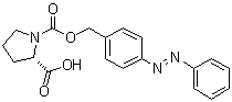 结构式 CAS# 194541-47-4, (2S)-1,2-吡咯烷二甲酸 1-[[4-(2-苯基偶氮)苯基]甲基]酯