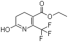 structure of CAS# 194673-12-6, 6-Hydroxy-2-trifluoromethyl-4,5-dihydropyridine-3-carboxylic acid ethyl ester;1,4,5,6-Tetrahydro-6-oxo-2-(trifluoromethyl)-3-pyridinecarboxylic acid ethyl ester