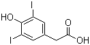 4-羟基-3,5-二碘苯乙酸分子结构 (CAS 1948-39-6)