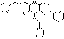 甲基 2,3,6-三-O-苄基-beta-D-吡喃葡萄糖苷分子结构 (CAS 19488-49-4)