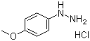 structure of CAS# 19501-58-7, 4-Methoxyphenylhydrazine hydrochloride;1-(4-Methoxyphenyl)hydrazine hydrochloride