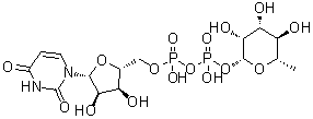二磷酸尿苷鼠李糖酯分子结构 (CAS 1955-26-6)