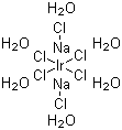 Sodium hexachloroiridate (IV) hexahydrate molecular structure (CAS 19567-78-3)