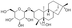 2,16,19-Kauranetriol 2-O-beta-D-allopyranoside molecular structure (CAS 195723-38-7)