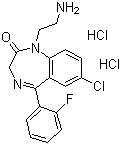 Didesethylflurazepam dihydrochloride molecular structure (CAS 19603-97-5)