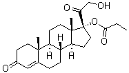 结构式 CAS# 19608-29-8, CB-03-01; 21-羟基-17-(1-氧代丙氧基)孕甾-4-烯-3,20-二酮