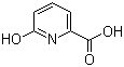 结构式 CAS# 19621-92-2, 6-羟基吡啶-2-羧酸; 6-羟基-2-吡啶羧酸