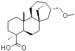 (4alpha)-17-甲氧基贝壳杉烷-18-酸分子结构 (CAS 196399-16-3)
