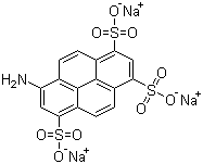 8-Aminopyrene-1,3,6-trisulfonic acid trisodium salt molecular structure (CAS 196504-57-1)