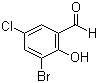 3-溴-5-氯水杨醛分子结构 (CAS 19652-32-5)