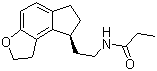 structure of CAS# 196597-26-9, Ramelteon;(S)-N-[2-(1,6,7,8-Tetrahydro-2H-indeno-[5,4-b]furan-8-yl)ethyl]propionamide